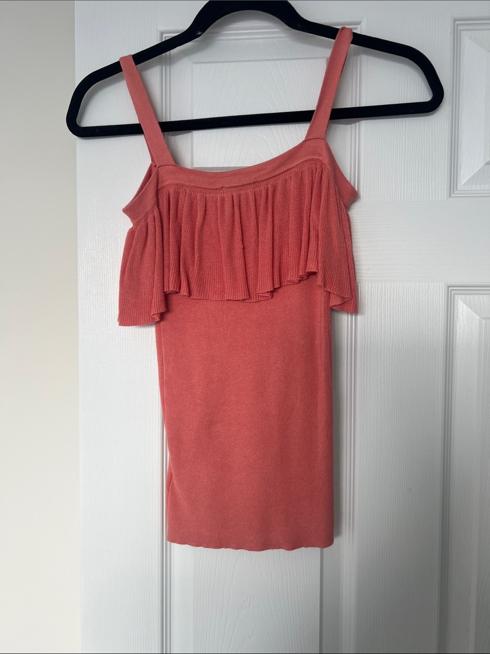 Express Coral Ruffle Knit Camisole